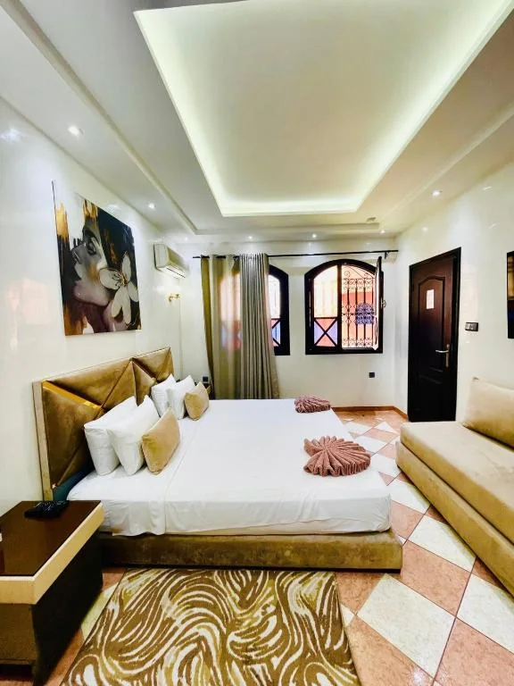 Guest room at Riad Douirtna in Gueliz Marrakech